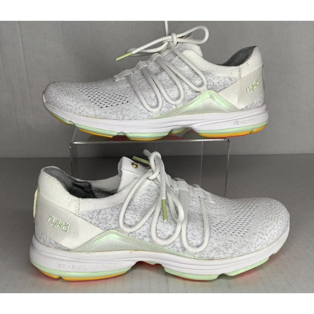 Ryka Diffuse White Black sneakers Women's size 7.5 Wide
